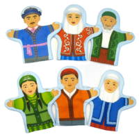 Набор рукавичек "Семья казахская" - «globural.ru» - Воронеж