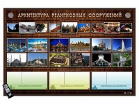 Интерактивный стенд "Архитектура религиозных сооружений" адаптивный, с сенсорным пультом управления и планшетом со шрифтом Брайля (основы духовно-нравственной культуры народов России) - «globural.ru» - Воронеж