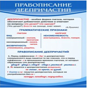 Стенд "Правописание деепричастий" - «globural.ru» - Воронеж