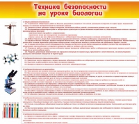 Стенд "Техника безопасности на уроках биологии" (вариант 2) - «globural.ru» - Воронеж