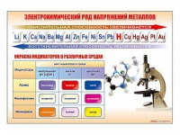 Стенд "Электрохимический ряд и окраска индикаторов в различных средах" - «globural.ru» - Воронеж