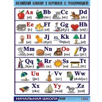 Таблица демонстрационная "Английский алфавит в картинках"(100x140) - «globural.ru» - Воронеж