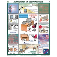 Плакаты "Компьютер и безопасность" (2 листа, размер 450х600) - «globural.ru» - Воронеж