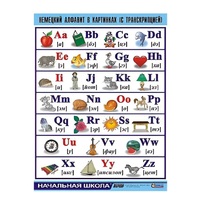 Таблица демонстрационная "Немецкий алфавит в картинках" (винил 100х140) - «globural.ru» - Воронеж