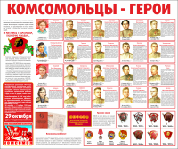 Тематический стенд "Комсомольцы-герои" - «globural.ru» - Воронеж
