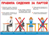 Таблица Правила сидения  за партой 1000*1400 винил - «globural.ru» - Воронеж
