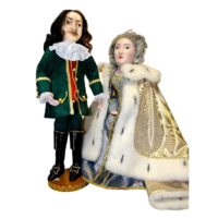 Комплект театральных кукол "Петр I и Екатерина" - «globural.ru» - Воронеж