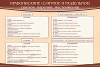 Стенд "Правописание союзов наречий местоимений" - «globural.ru» - Воронеж