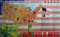 Учебная карта США на английском языке - «globural.ru» - Воронеж