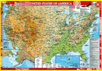 Настенная карта Соединенных Штатов Америки на английском языке (учебная) - «globural.ru» - Воронеж