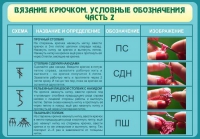 Стенд "Вязание крючком. Условные обозначения. Часть 2" - «globural.ru» - Воронеж