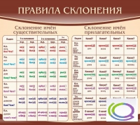 Стенд "Правила склонения" - «globural.ru» - Воронеж