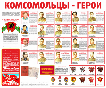 Тематический стенд "Комсомольцы-герои" - «globural.ru» - Воронеж