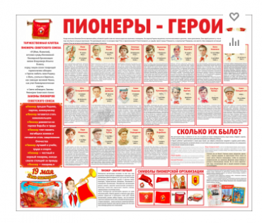 Тематический стенд "Пионеры-герои" - «globural.ru» - Воронеж